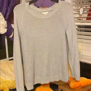 Gray knitted sweater